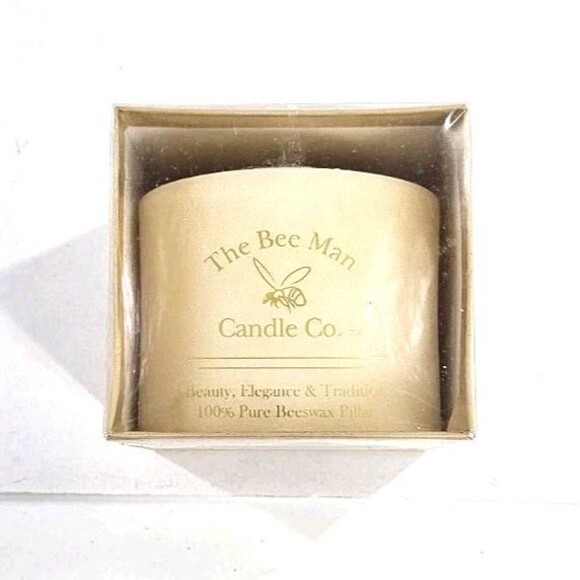 The Bee Man Candle Co.100% Pure Bees Wax Traditional Pillar Burns 40 hrs 3x3" - Picture 2 of 10